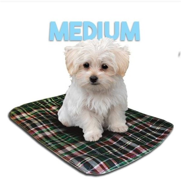 Lennypads Lennypads 1824LPG 18 x 24 in. Medium Washable Pet Pad - Green Plaid 1824LPG